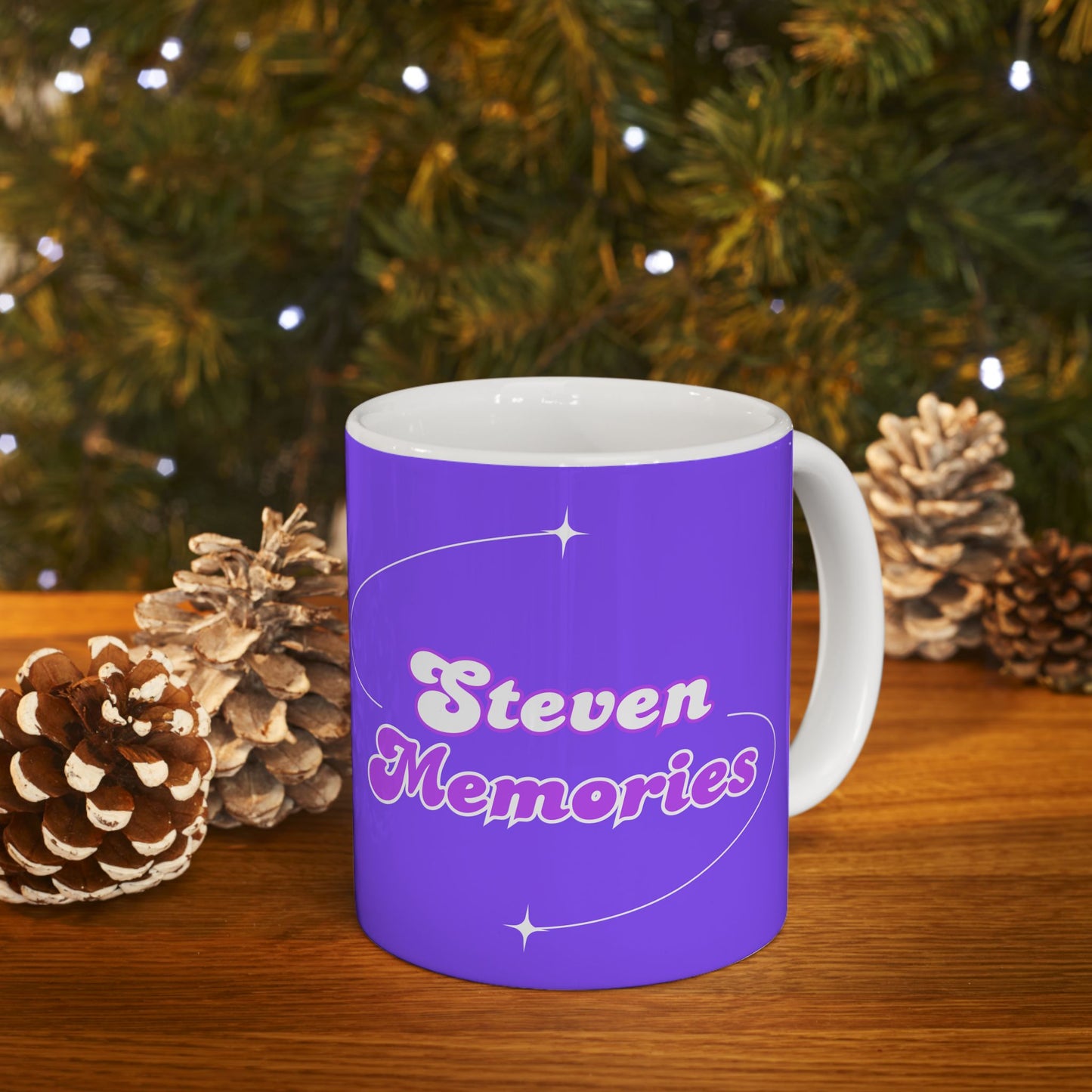 Steven Memories Ceramic Mug, (11oz, 15oz) - Purple