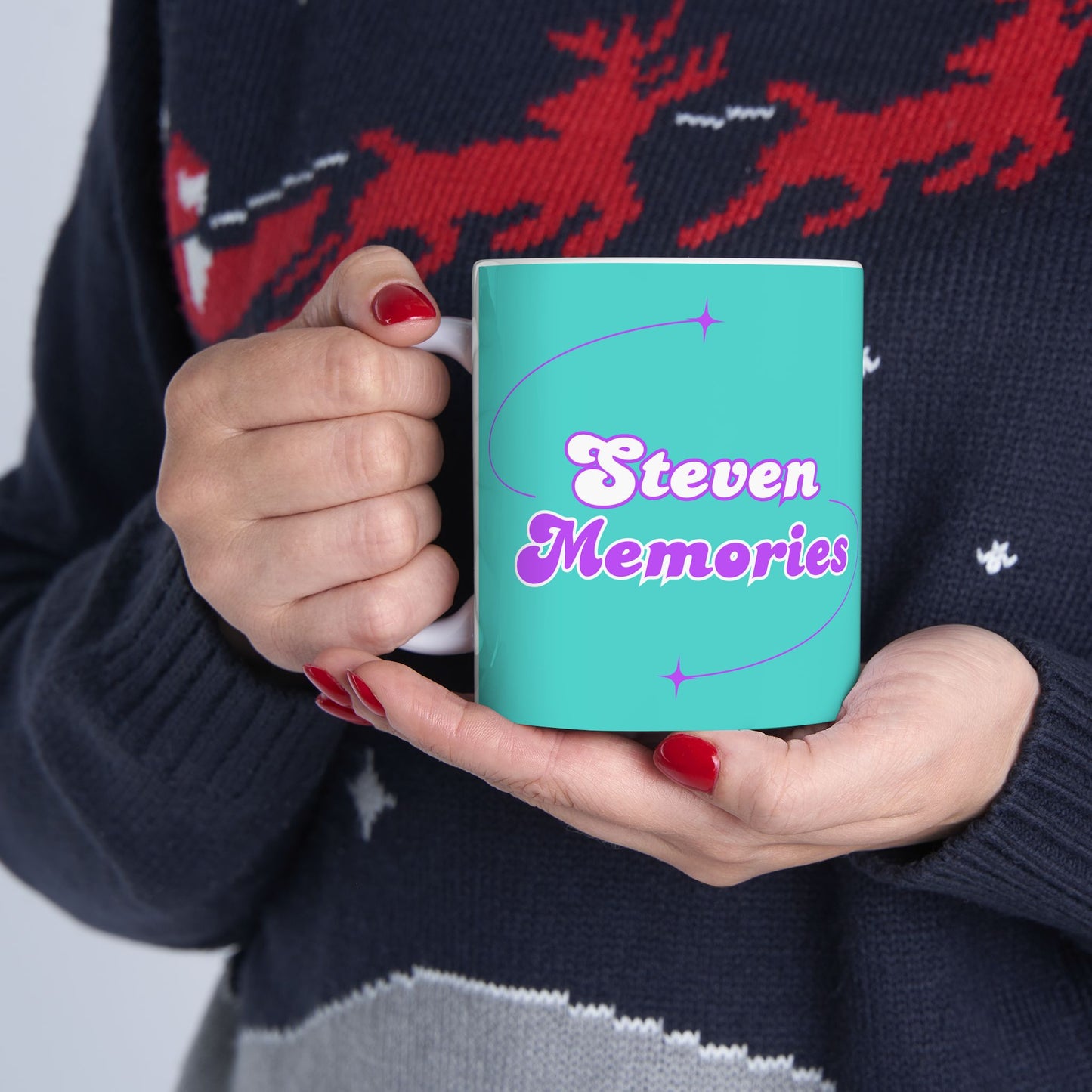 Steven Memories Ceramic Mug, (11oz, 15oz) - Turquoise