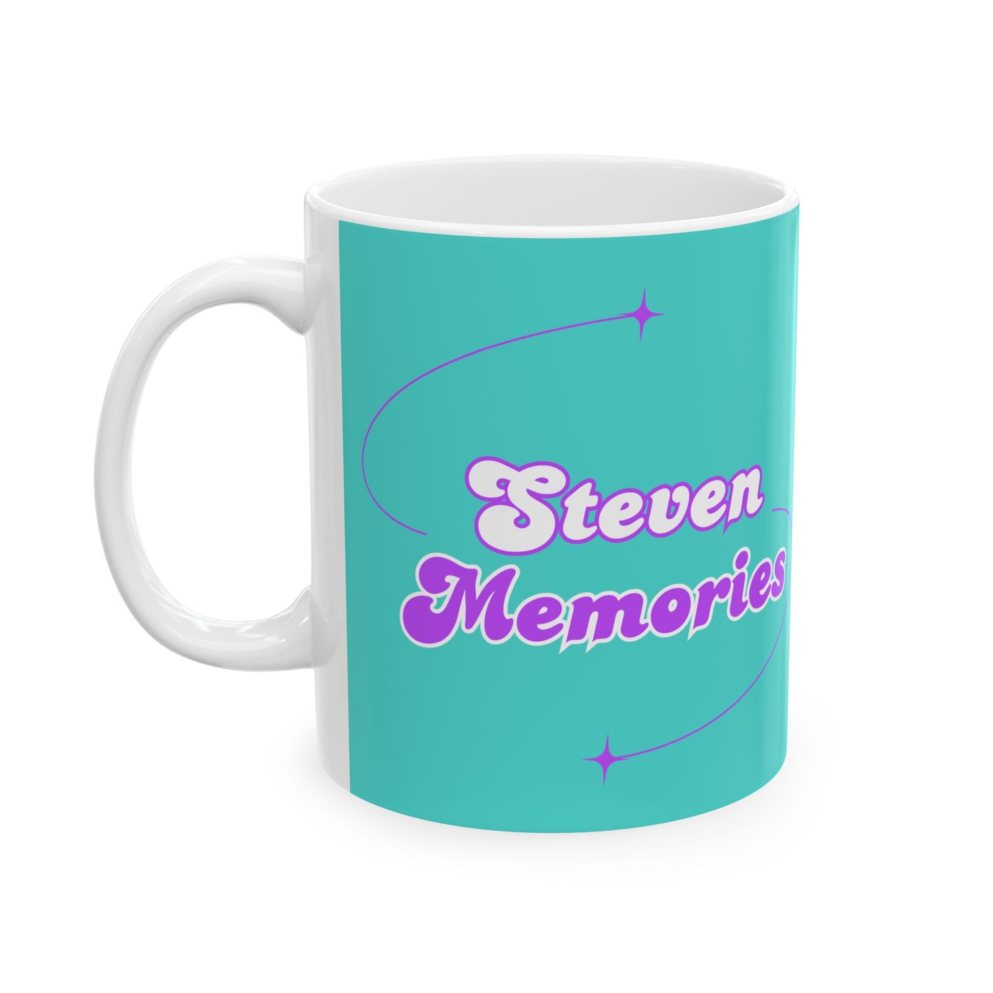 Steven Memories Ceramic Mug, (11oz, 15oz) - Turquoise