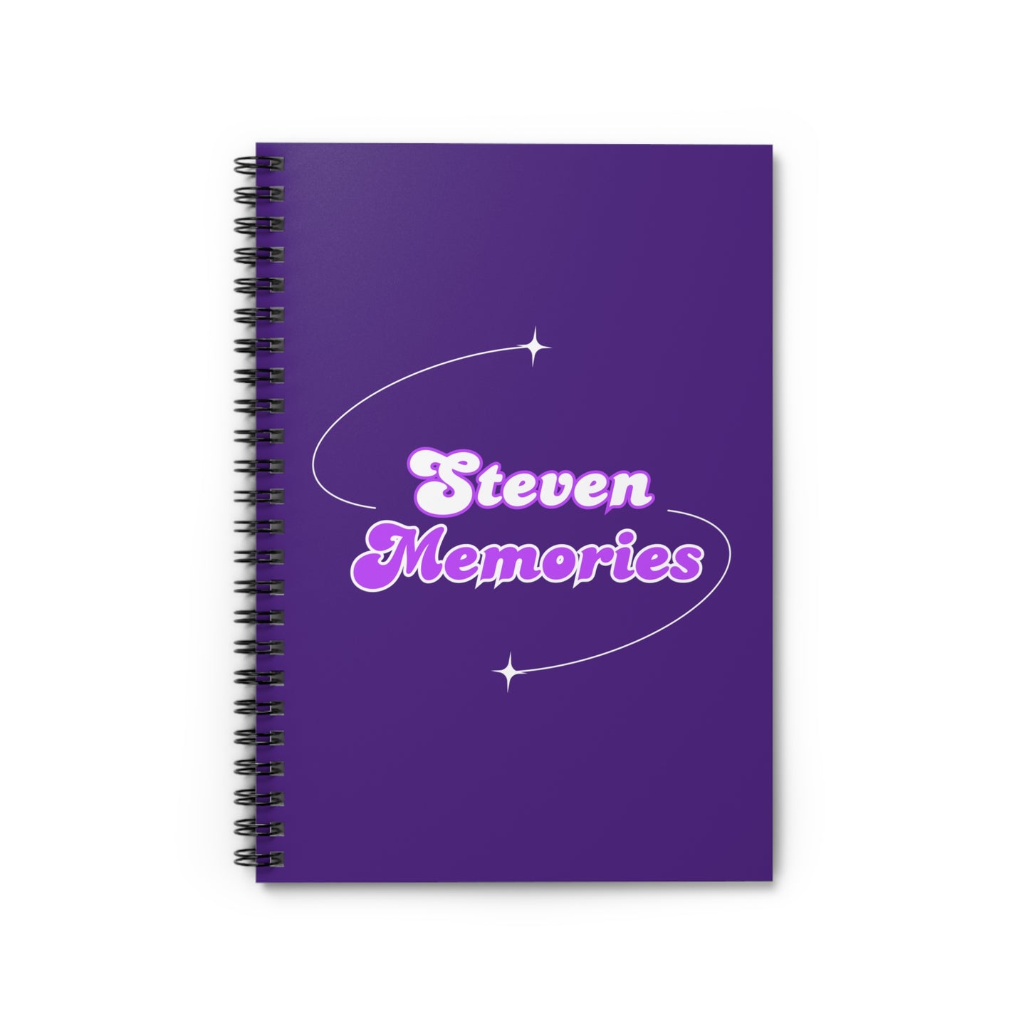 Steven Memories Spiral Notebook - Ruled Line - Purple