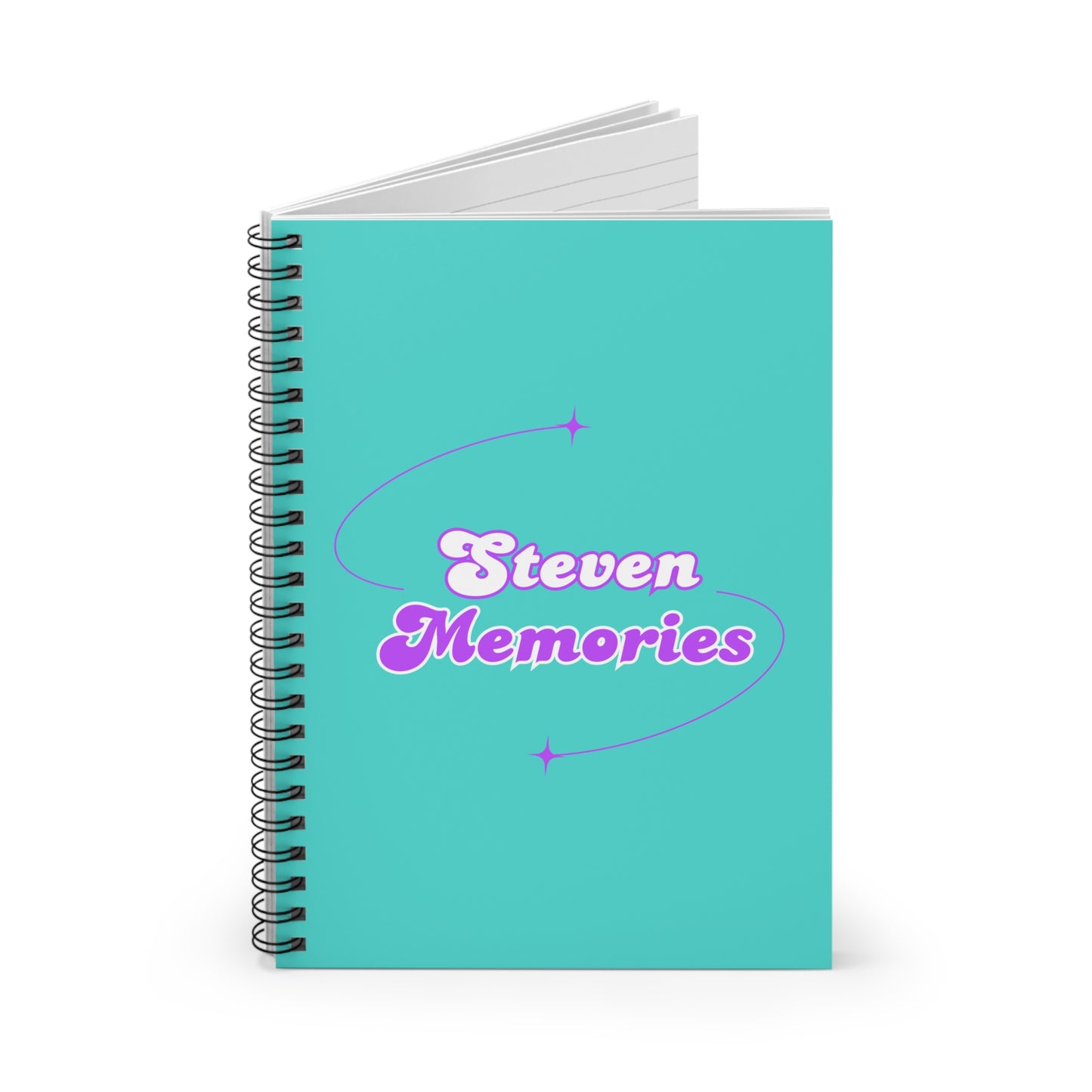 Steven Memories Spiral Notebook - Ruled Line - Turquoise