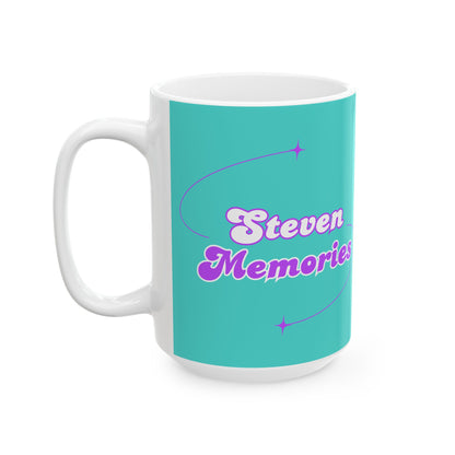 Steven Memories Ceramic Mug, (11oz, 15oz) - Turquoise