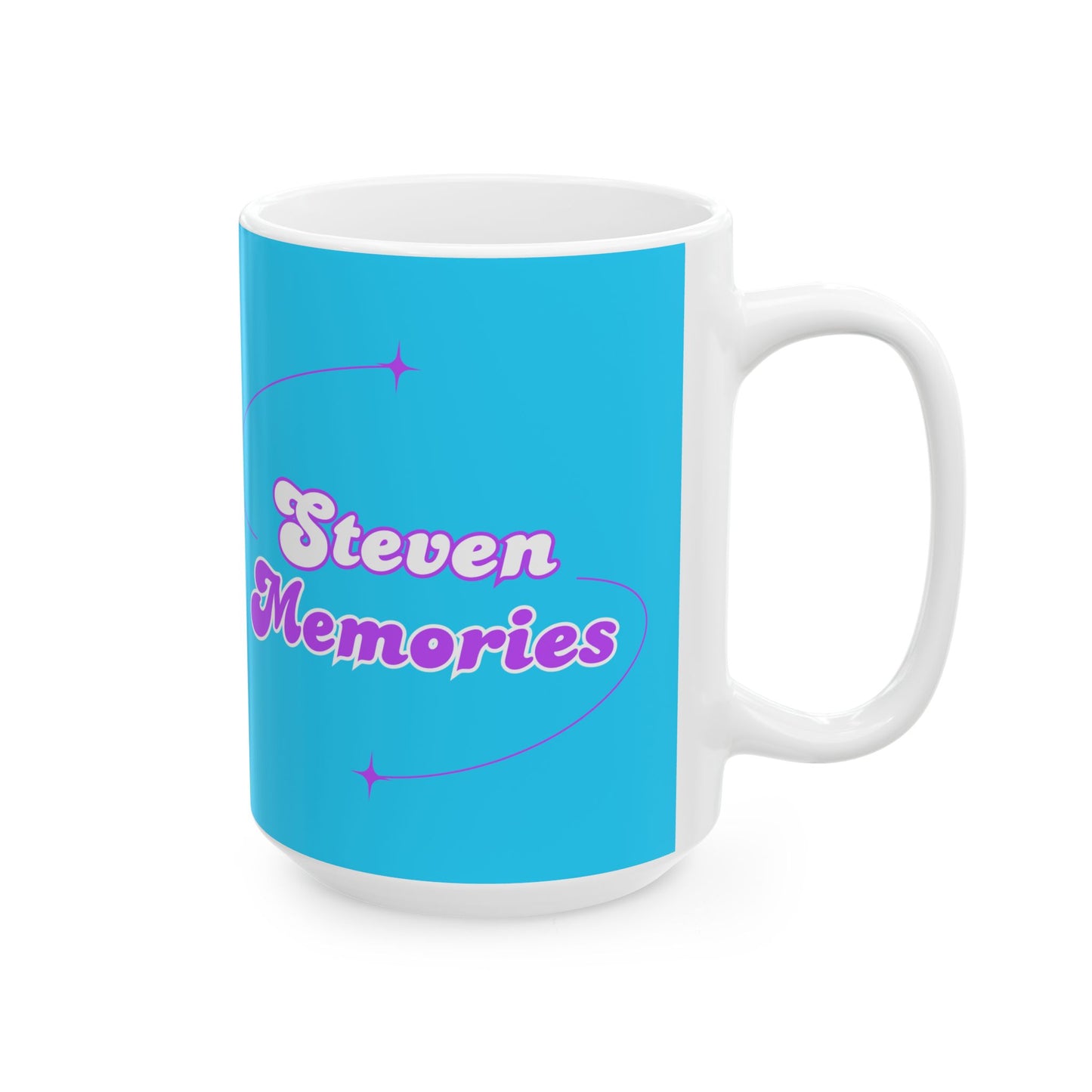 Steven Memories Ceramic Mug, (11oz, 15oz) - Blue