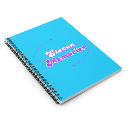 Steven Memories Spiral Notebook - Ruled Line - Blue