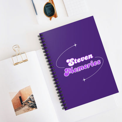 Steven Memories Spiral Notebook - Ruled Line - Purple