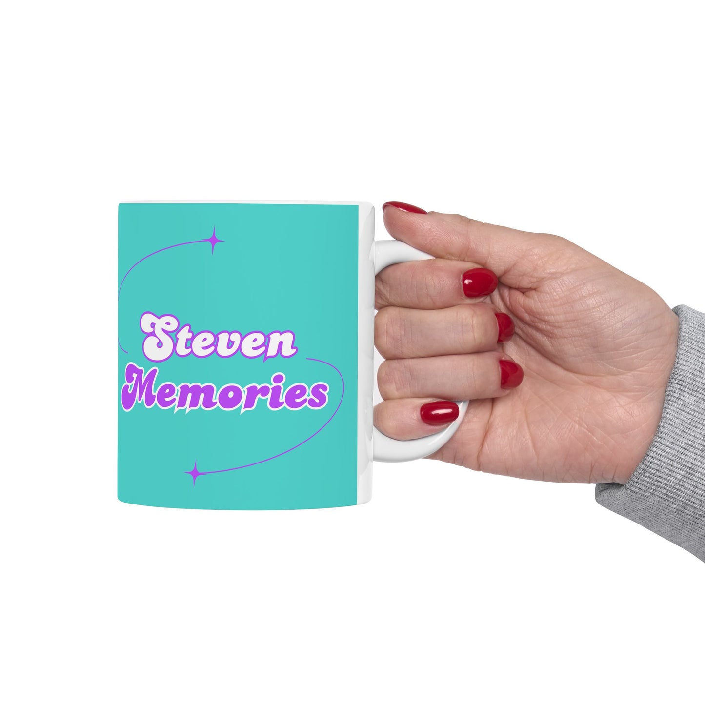 Steven Memories Ceramic Mug, (11oz, 15oz) - Turquoise