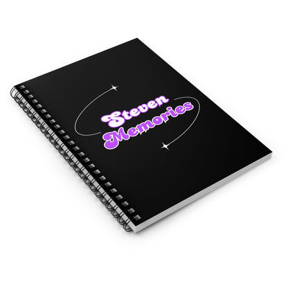 Steven Memories Spiral Notebook - Ruled Line - Black