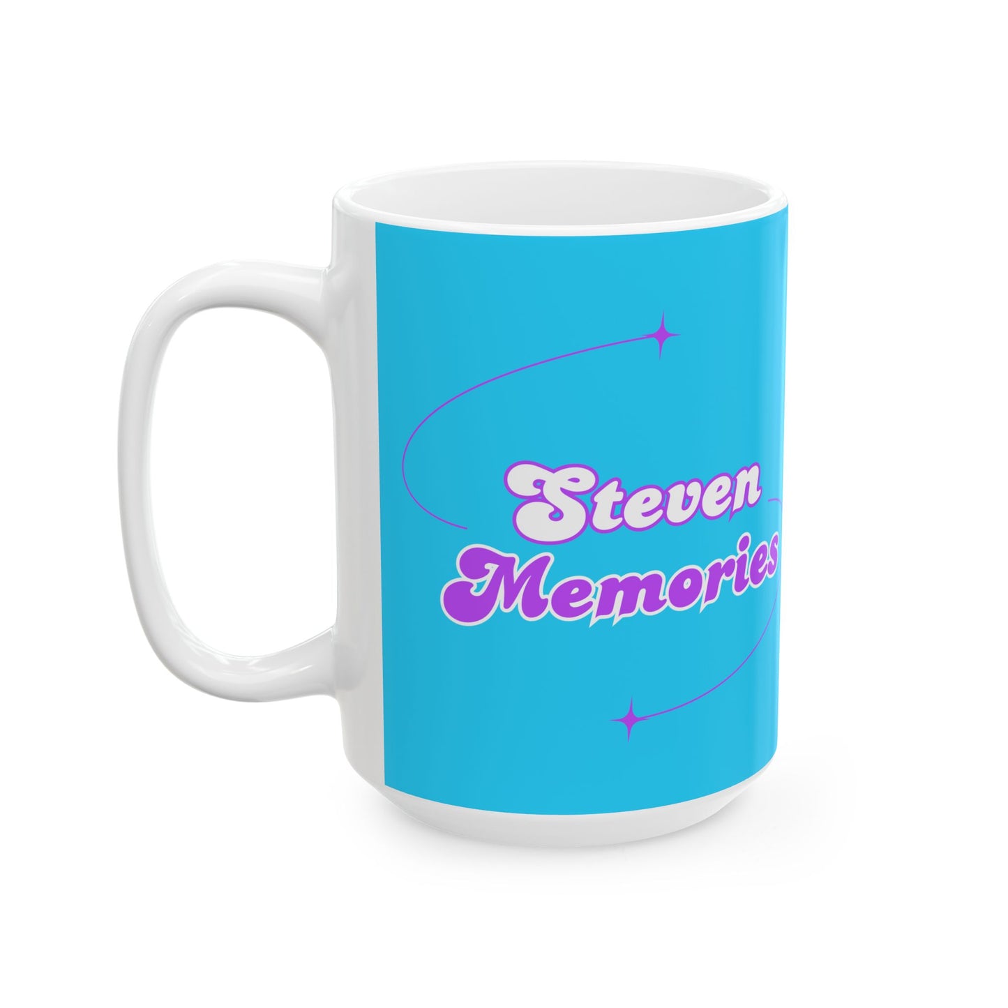 Steven Memories Ceramic Mug, (11oz, 15oz) - Blue