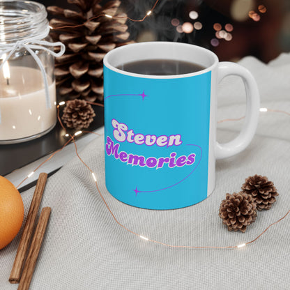 Steven Memories Ceramic Mug, (11oz, 15oz) - Blue