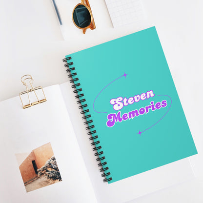 Steven Memories Spiral Notebook - Ruled Line - Turquoise