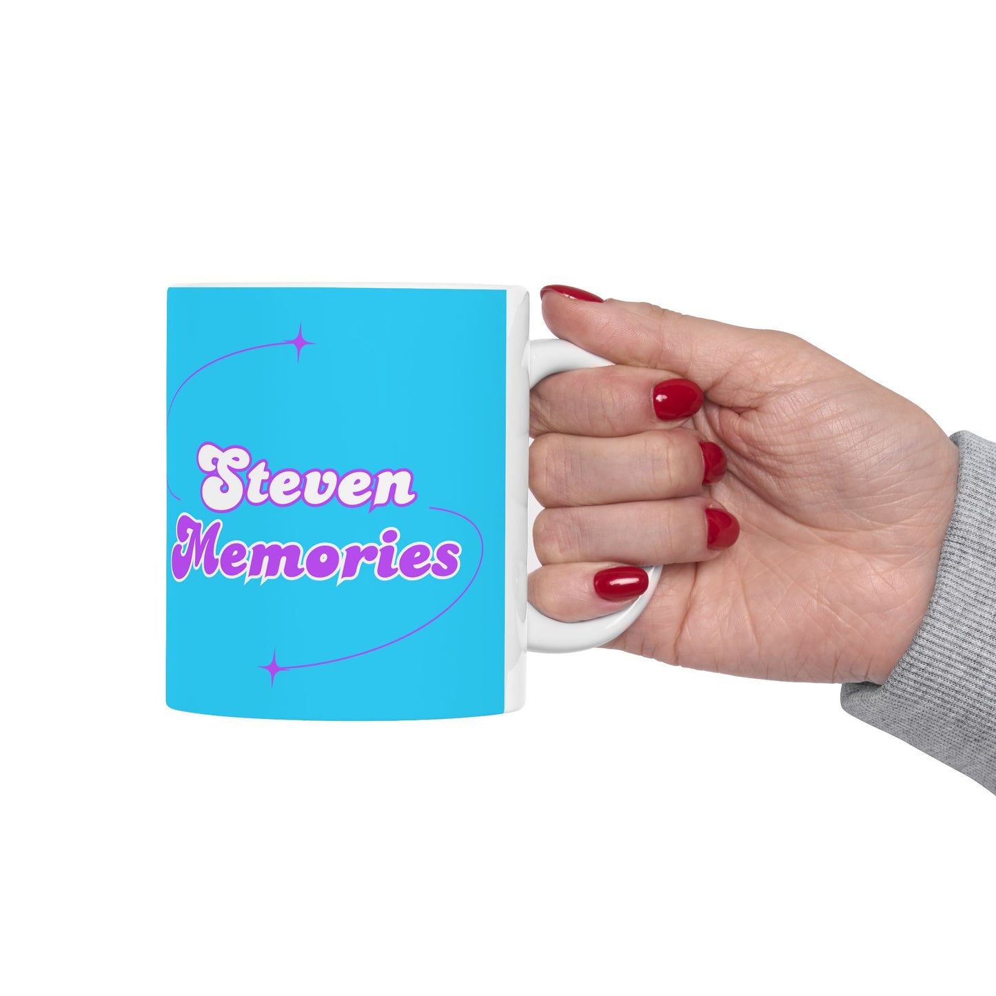 Steven Memories Ceramic Mug, (11oz, 15oz) - Blue