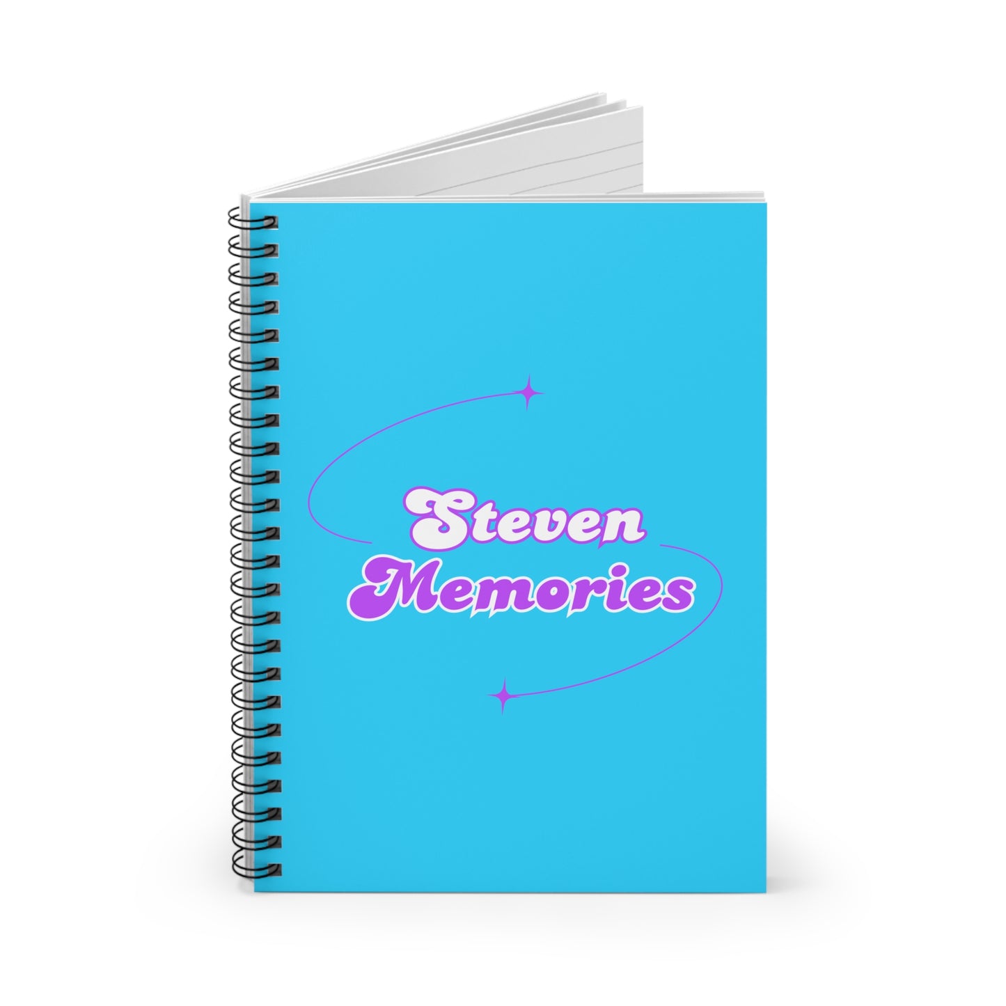 Steven Memories Spiral Notebook - Ruled Line - Blue