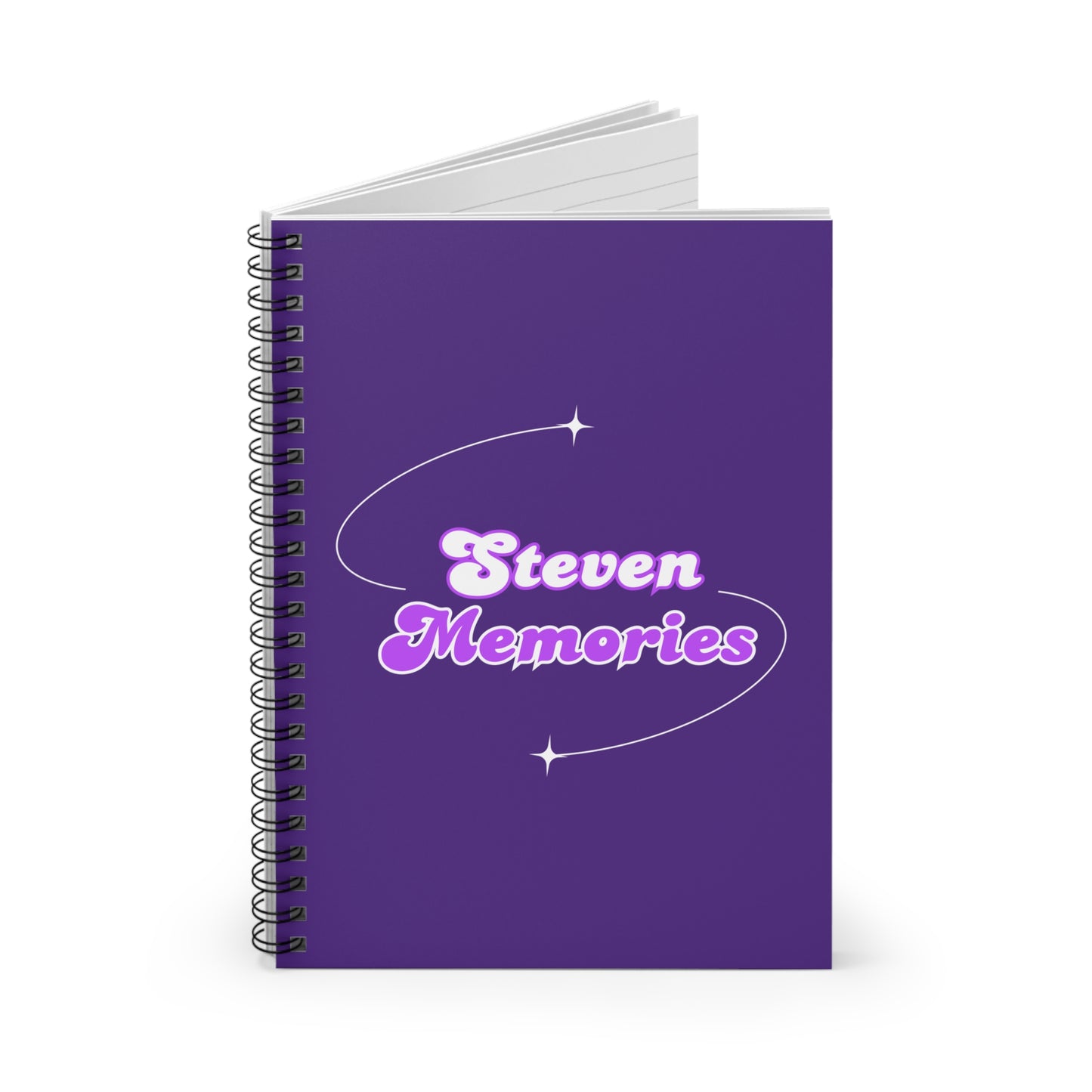 Steven Memories Spiral Notebook - Ruled Line - Purple