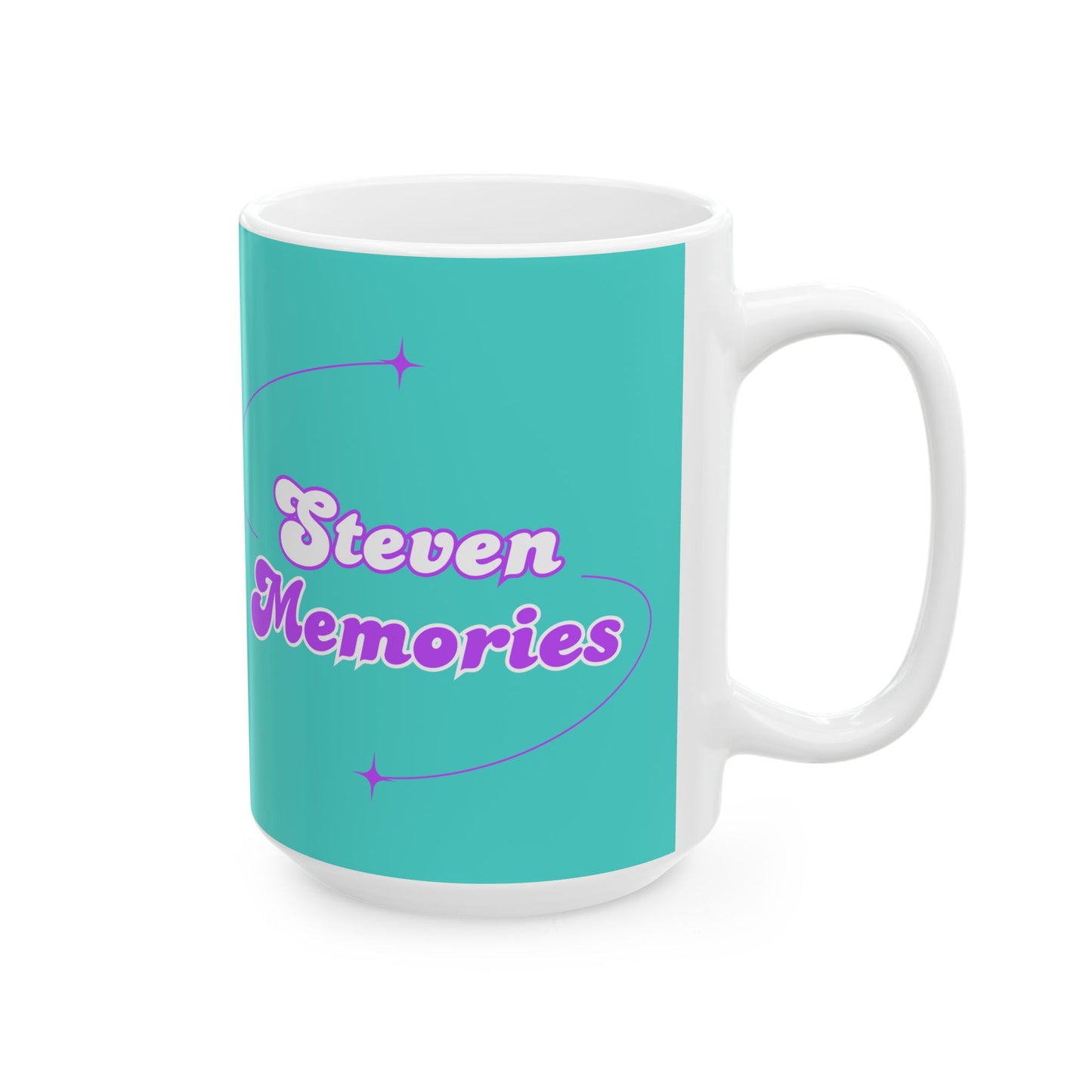 Steven Memories Ceramic Mug, (11oz, 15oz) - Turquoise