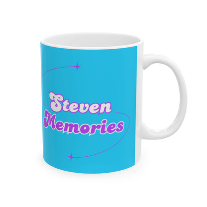 Steven Memories Ceramic Mug, (11oz, 15oz) - Blue