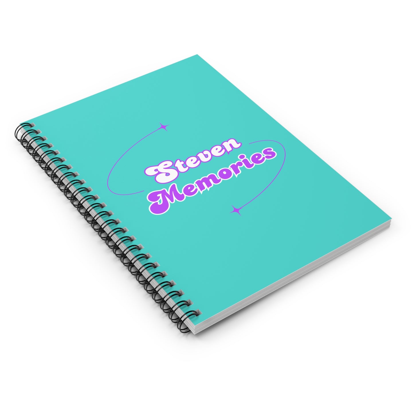 Steven Memories Spiral Notebook - Ruled Line - Turquoise