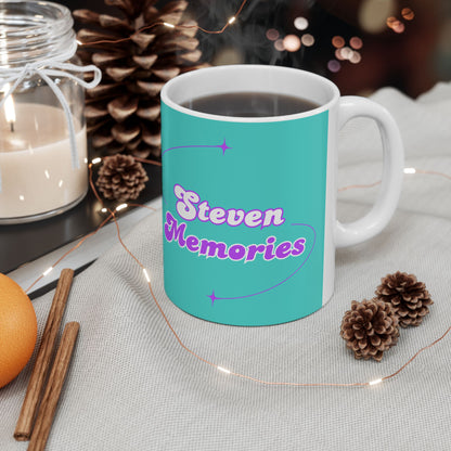 Steven Memories Ceramic Mug, (11oz, 15oz) - Turquoise