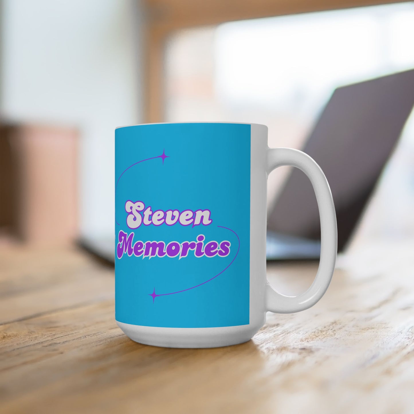 Steven Memories Ceramic Mug, (11oz, 15oz) - Blue