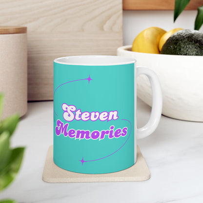 Steven Memories Ceramic Mug, (11oz, 15oz) - Turquoise