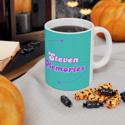 Steven Memories Ceramic Mug, (11oz, 15oz) - Turquoise