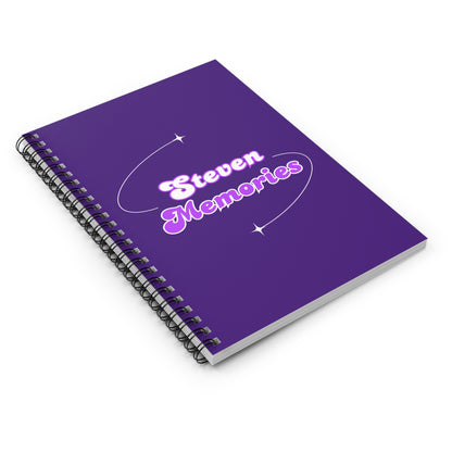 Steven Memories Spiral Notebook - Ruled Line - Purple