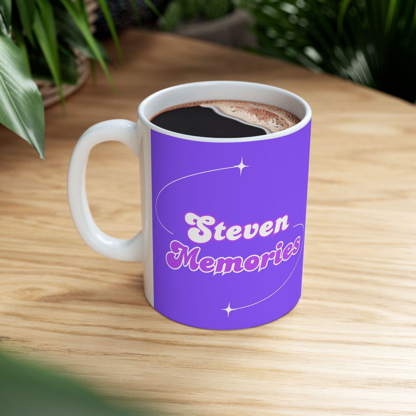 Steven Memories Ceramic Mug, (11oz, 15oz) - Purple